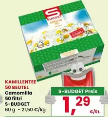 S budget - Camomilla 50 Filtri S budget - Camomilla 50 Filtri
