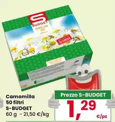 S budget - Camomilla 50 Filtri S budget - Camomilla 50 Filtri