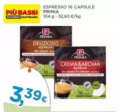 Primia - Espresso 16 Capsule