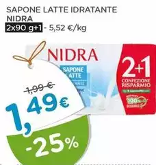 Nidra - Sapone Latte Idratante Nidra - Sapone Latte Idratante