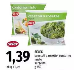 Selex - Broccoli A Rosette, Contorno Misto Surgelati