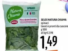 Selex - Natura Chiama Spinaci Lavati E Pronti Da Cuocere