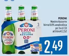 Peroni - Nastro Azzurro Birra 0,0% Analcolica