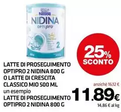 Latte Di Proseguimento Optipro 2 Nidina O Latte Di Crescita Classico Mio