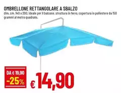 Ombrellone Rettangolare A Sbalzo