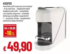 Kooper - Macchina Caffè Espresso Cicas
