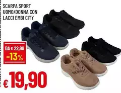 Scarpa Sport Uomo Con Lacci Embi City