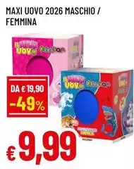 Sbabam - Maxi Uovo 2026 Maschio
