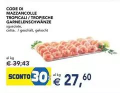 Code Di Mazzancolle Tropicali/Tropische Garnelenschwanze