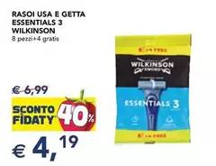 Wilkinson sword - Rasoi Usa E Getta Essentials 3 Wilkinson sword - Rasoi Usa E Getta Essentials 3