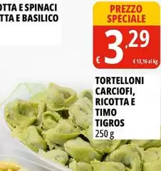 Tortelloni Carciofi, Ricotta E Timo