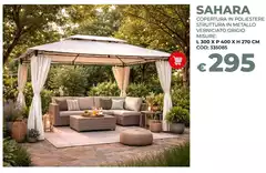 Sahara - Copertura In Poliestere Struttura In Metallo Verniciato Grigio