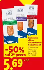 Gastronomia Di Mare - Tranci Di Salmone Fresco Affumicati Gastronomia Di Mare - Tranci Di Salmone Fresco Affumicati