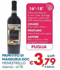 Menestrello - Primitivo Di Manduria DOC Menestrello - Primitivo Di Manduria DOC