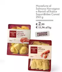 Sapori&Idee Mezzelune Al Salmone Norvegese O Ravioli All'Astice Sapori&Idee Mezzelune Al Salmone Norvegese O Ravioli All'Astice