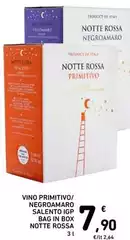 Notte rosa - Vino Primitivo/ Negroamaro Salento IGP Bag In Box