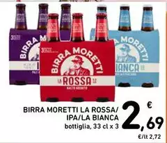 Moretti - Birra La Rossa/ Ipa/ La Bianca