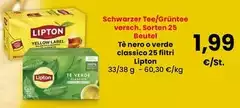Lipton Tea - Té Nero O Verde Classico