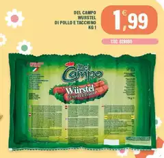 Del Campo - Wurstel Di Pollo E Tacchino Del Campo - Wurstel Di Pollo E Tacchino