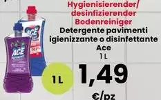 Ace - Detergente Pavimenti Igienizzante O Disinfettante Ace - Detergente Pavimenti Igienizzante O Disinfettante