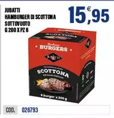 Jubatti - Hamburger Di Scottona Sottovuoto Jubatti - Hamburger Di Scottona Sottovuoto