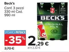 Becks - Conf. 3 Pezzi