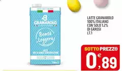 Granarolo - Latte 100% Italiano Con Solo 12% Di Grassi Granarolo - Latte 100% Italiano Con Solo 12% Di Grassi