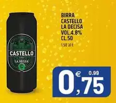Castello - Birra  La Decisa Vol.48%