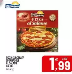 Sfornasole - Pizza Surgelata  Al Salame