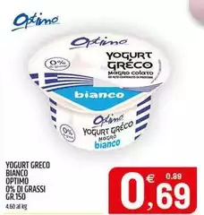 Optimo - Yogurt Greco  0% Di Grassi