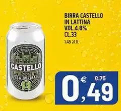 Castello - Birra In Lattina Vol.4%