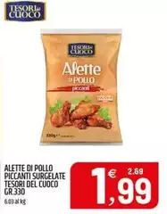 Tesori del cuoco - Alette Di Pollo Piccanti Surgelate Tesori del cuoco - Alette Di Pollo Piccanti Surgelate