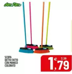 Fatto - Scopa Detto  Con Manico Colorato