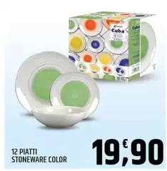 12 Piatti Stoneware Color