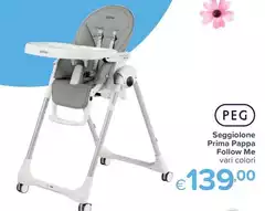 Peg Perego - Seggiolone Prima Pappa Follow Me