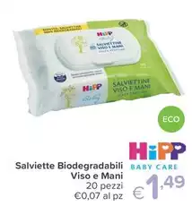 Hipp - Salviette Biodegradabili Viso E Mani