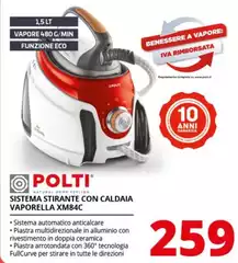 Polti - Sistema Stirante Con Caldaia Vaporella XM84C