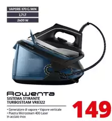 Rowenta - Sistema Stirante Turbosteam VR8322