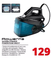 Rowenta - Powersteam VR8317 2400 W 1,7 L Piastra Microsteam 400 Nero