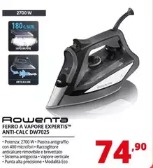Rowenta - Ferro A Vapore Expertis Anti-Calc DW7025