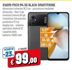 Xiaomi - Smartphone M4 5G Black