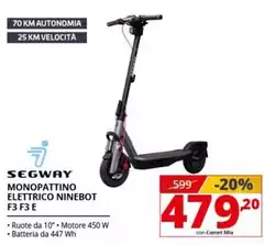 Ninebot By Segway - Monopattino Elettrico Ninebot F3 F3 E