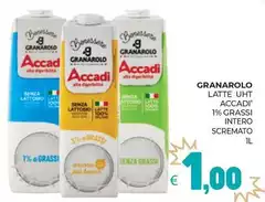 Granarolo - Latte UHT Accadi 1% Grassi Intero Scremato
