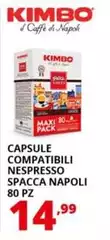 Kimbo - Capsule Compatibili Nespresso Spacca Napoli 80 Pz Kimbo - Capsule Compatibili Nespresso Spacca Napoli 80 Pz