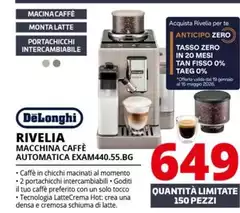 De Longhi - Macchina Caffè Automatica EXAM440.55.BG De Longhi - Macchina Caffè Automatica EXAM440.55.BG