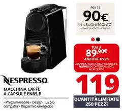 Nespresso - Macchina Caffè A Capsule EN85.B Nespresso - Macchina Caffè A Capsule EN85.B
