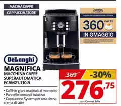 De Longhi - Macchina Caffè Superautomatica ECAM21.110.B De Longhi - Macchina Caffè Superautomatica ECAM21.110.B