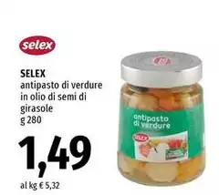 Selex - Antipasto Di Verdure In Olio Di Semi Di Girasole