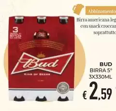 Bud - Birra Americana Leg Con Snack Crocca