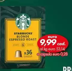 Starbucks - Blonde Espresso Roast Starbucks - Blonde Espresso Roast